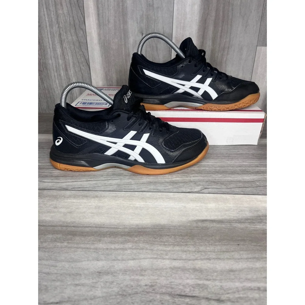 Asics Gel-Rocket Volleyball Shoes Womens 6 Black Indoor Court Sneakers